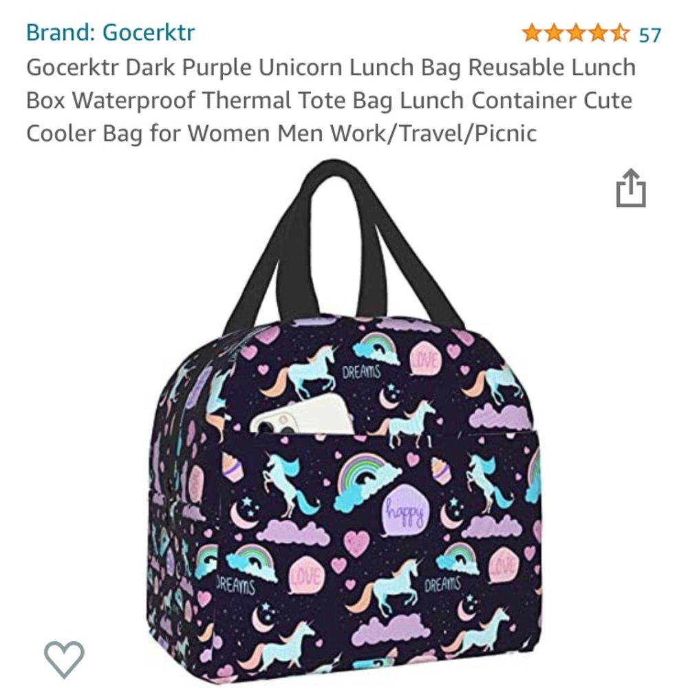 New Unicorns & Rainbows Lunchbox